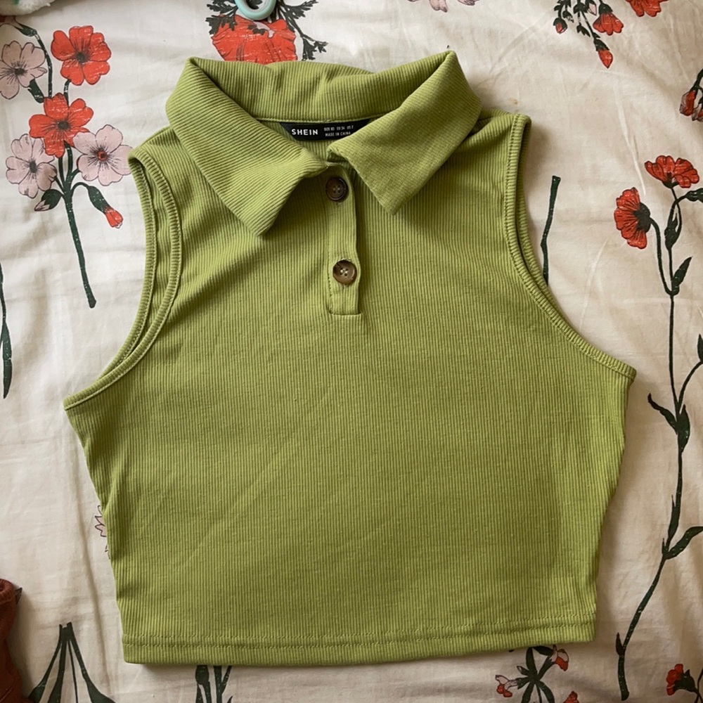 Light green crop top from Shein